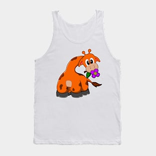 Giraffe with Flower Tank Top